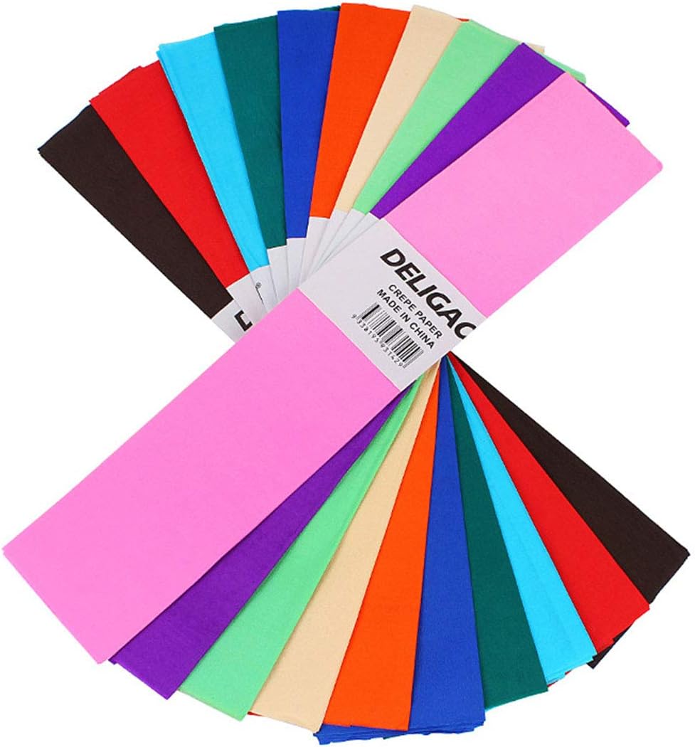 Amazon Com Luoem 10pcs 10 Colors Diy Crepe Paper Decorations Wrap