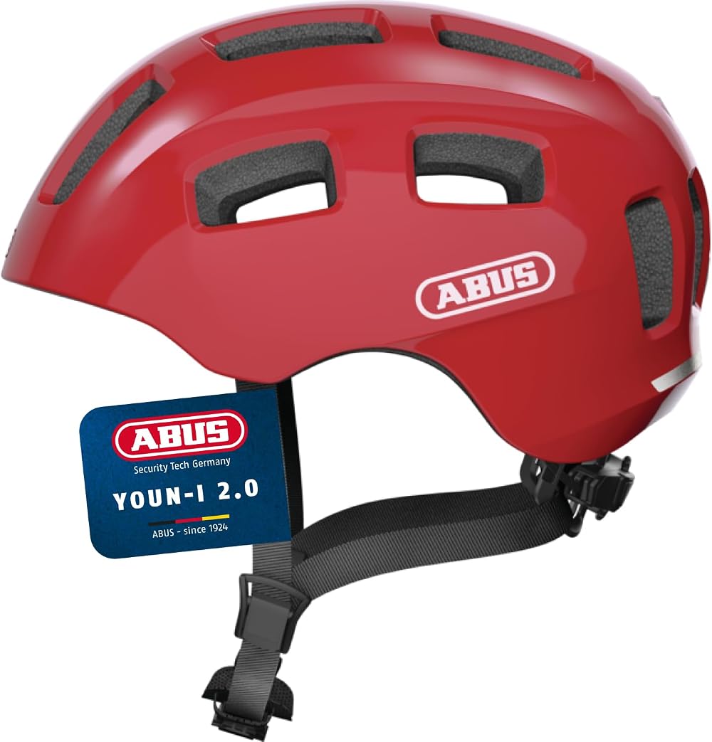 ABUS Youn-I 2.0 Bike Helmet with LED Light for Kids Teens Adults Unisex