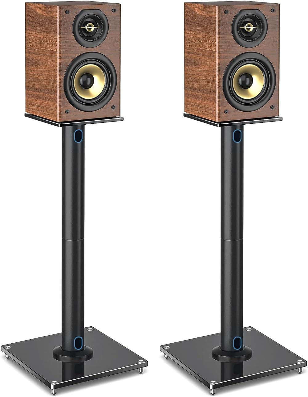 RFIVER 33 Inch Floor Speaker Stands Satellite Bookshelf 10kg Surround Sound