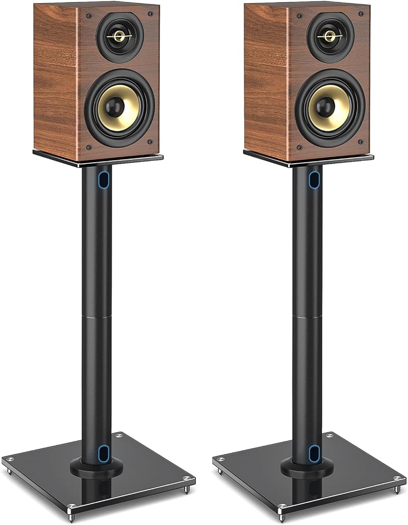 RFIVER 33 Inch Floor Speaker Stands Satellite Bookshelf 10kg Surround Sound