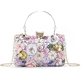 Lanpet Women Clutches Flower Evening Handbag Chain Strap Shoulder Bag
