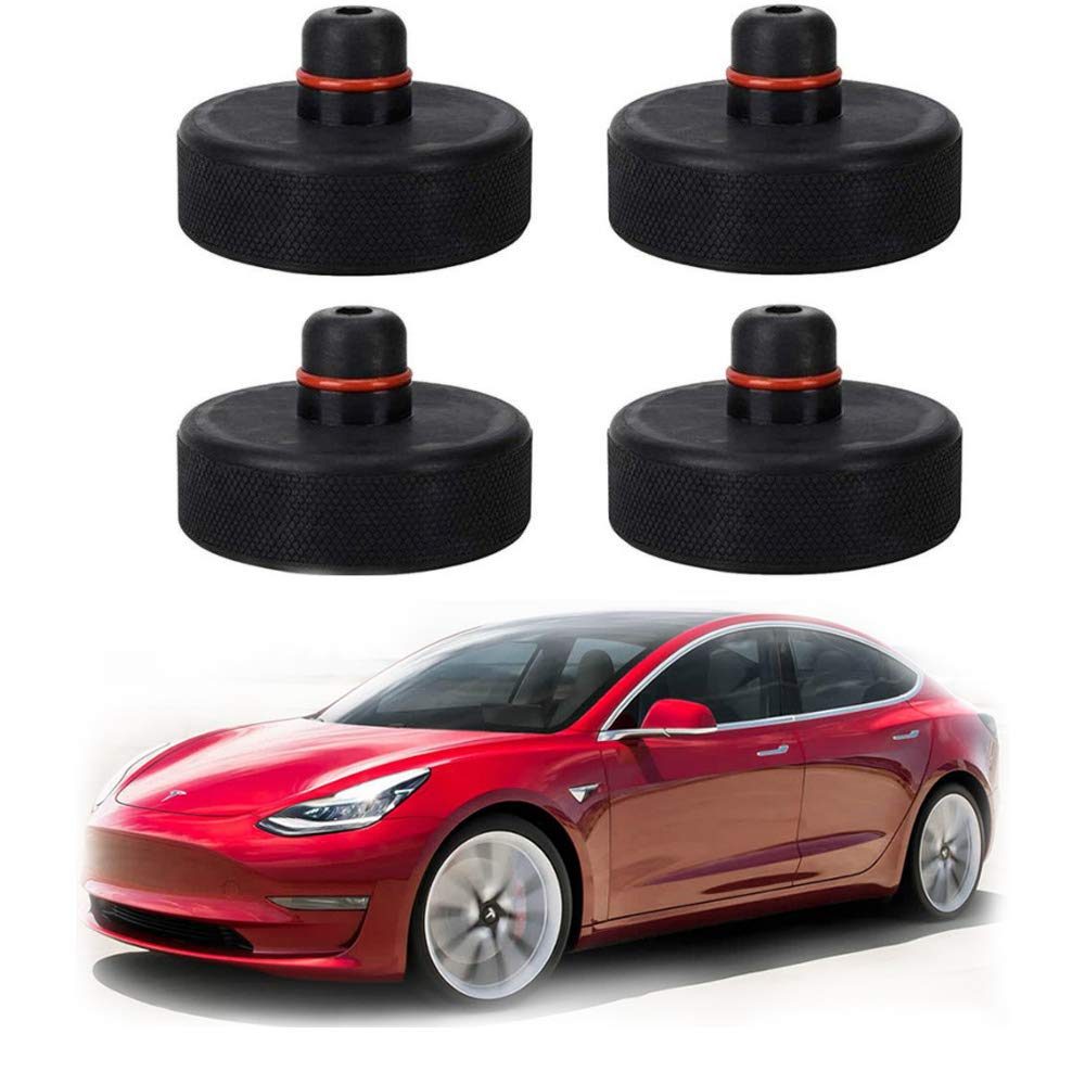 Rui Xin Trade Jack Lifting Pad for Tesla Model 3, 4PCS Jack Point Pad Sturdy Adapter Protects Battery & Paint for Using with a Floor Jack, Tesla Model 3 Accessories
