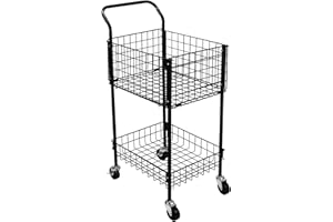 Effekt Manufaktur Tennis Teaching Cart - Tennis Ball Crate - Tennis Ball Hopper Basket - PortableTennis Ball Holder Basket - Training Cart Basket with Wheels - Ball Storage Pickup Hopper