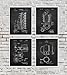 Vintage Beer Brewing Decor Posters Set of 4 Unframed Patent Art Chalkboard Rec Room Wall Decor Gnosis Picture Archive Patents Beer CHk4A