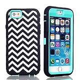 Iphone 6 Case, Rosepark(TM)iPhone 6 Case, Wave Pattern Heavy Duty Rugged Dual Layer Hybrid Armor Defender Case Cover for iPhone 6 4.7 inch with A Stylus(Green)