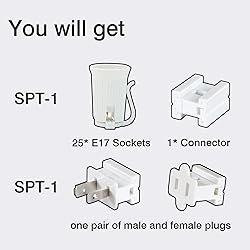 Encoidoz 25PCS C9 E17 Replacement Bulb Sockets