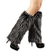 PENINSULA LOVE Women Faux Fur Leg Warmers Furry Boot Cover Shoe Cuffs Rave Leg Sleeve for Halloween Cosplay Party Nightclub