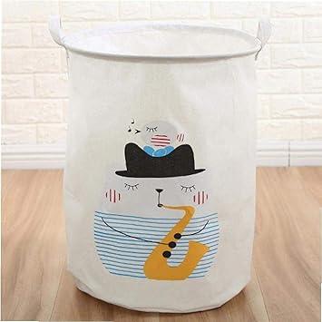 JBNS Servicio De Lavandería Cesto con La Manija del Gato Impresión