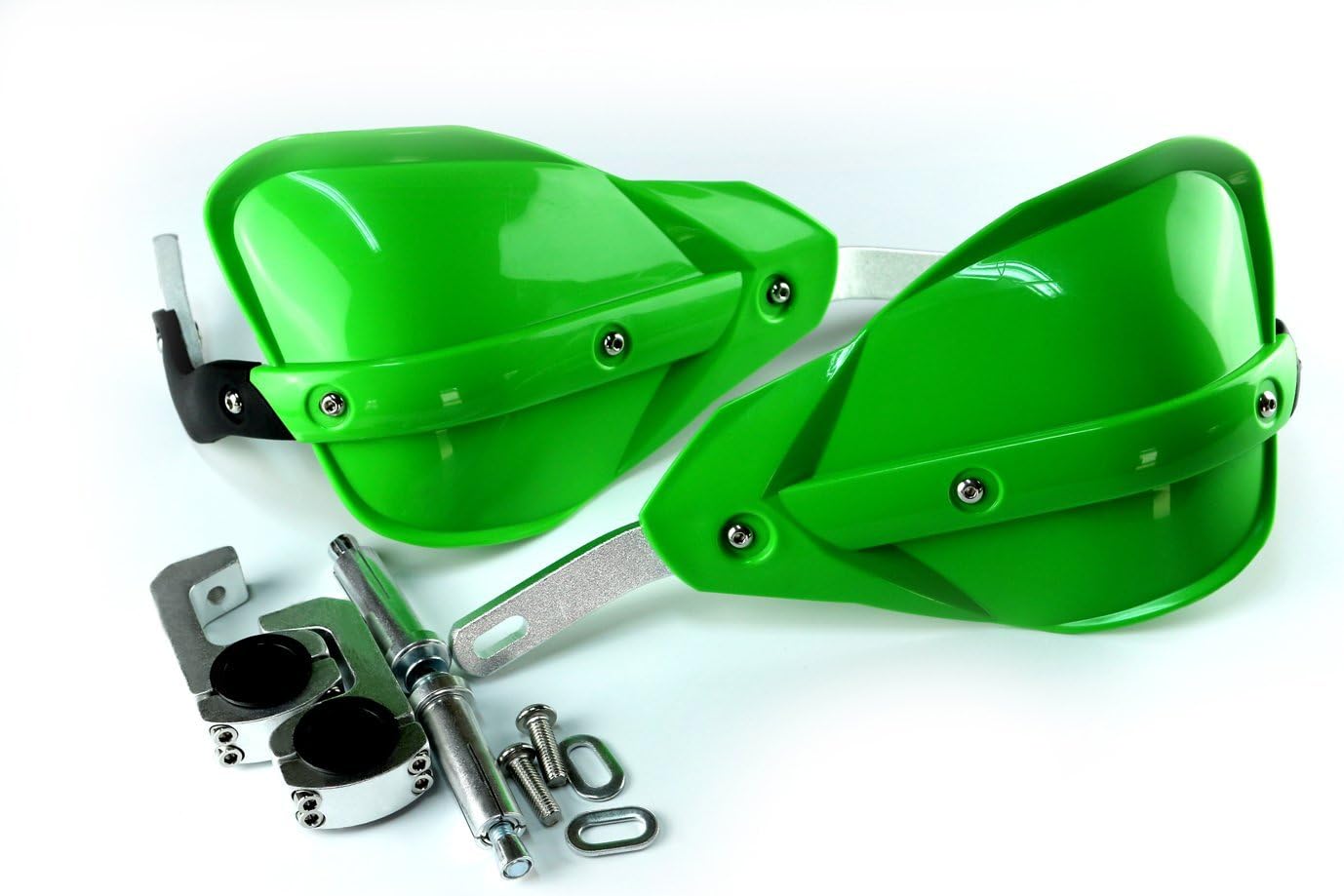 Motorcycle Motorcross Dirt Bike Handlebar handguards Hand Guards for Kawasaki KX65 85 125 KX250 KX250F KX450F 7/8" 22mm Or 1-1/8 28mm Fat Bar (Green)