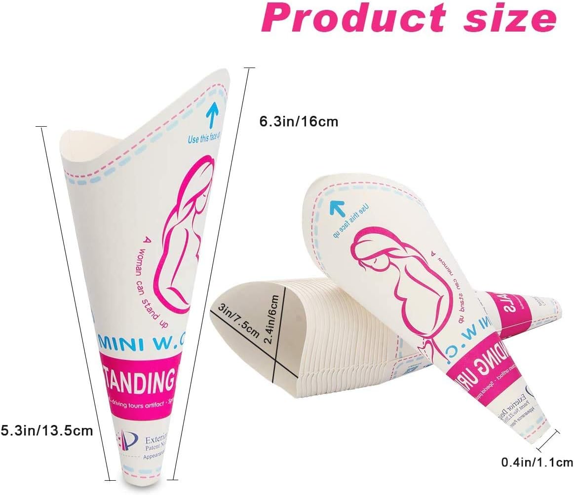 NLM Disposable Female Urination Device 20 Pack Portable Girl Urinal