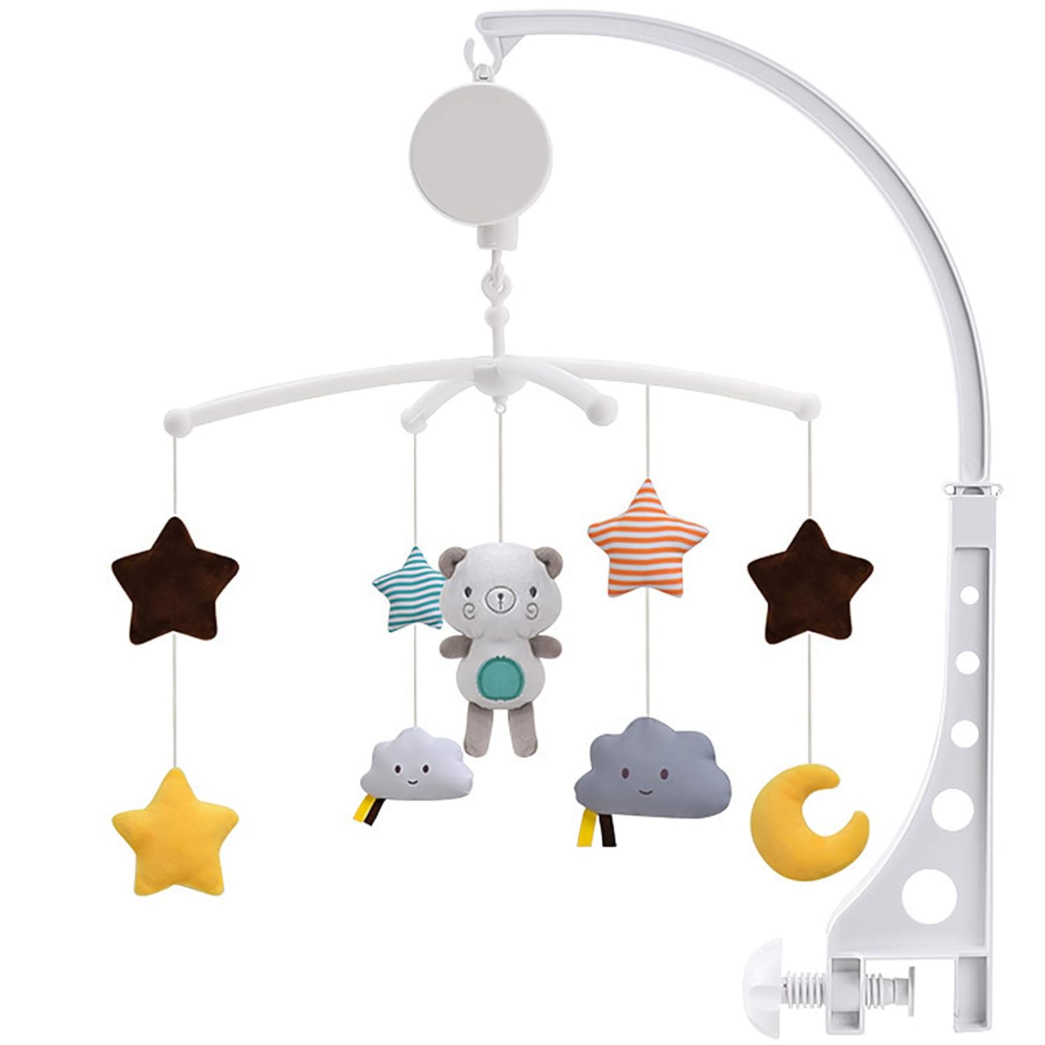 SaiXuan Baby Musical Cot Mobile, Musik Mobile Baby Design Universal Nursery Baby Cot Bed Mobile Cute Music Activity Crib Stroller Soft Toys for Newborn Infant Toddler
