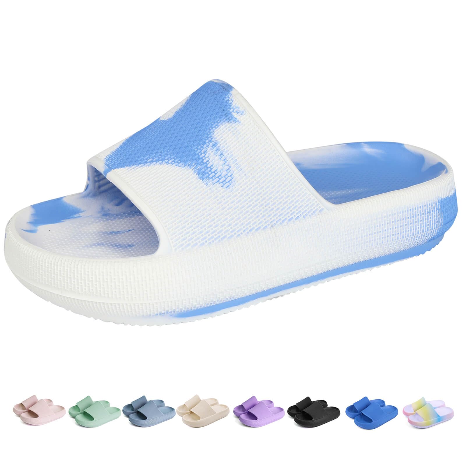 KOUECI Kids Cloud Slides – Boys & Girls Shower Slippers, Non-Slip, Lightweight EVA, For Pool & Beach