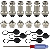 FULARR 6Pcs Premium GX16-4 Pin Aviation Connector Plug Adapter, 5A 16MM Thread Male Female Metal Panel Aviation Wire Connecto