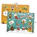 Christmas | Halloween | Wooden Peg Puzzle, Holiday Theme - Pack of 2 Learning Educational Pegged Puzzle Boards for Toddler & Kids (Set of 2) | Great Gift for Kids