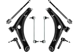 HAWK BROTHER 8Pcs Suspension Kit Front Lower Control Arm Sway Bar Tie Rod End Link Assembly Replacement for 2007-17 Jeep Compass(17/US Built Models (1st VIN Digit 1)) Patriot 2007-12 Dodge Caliber