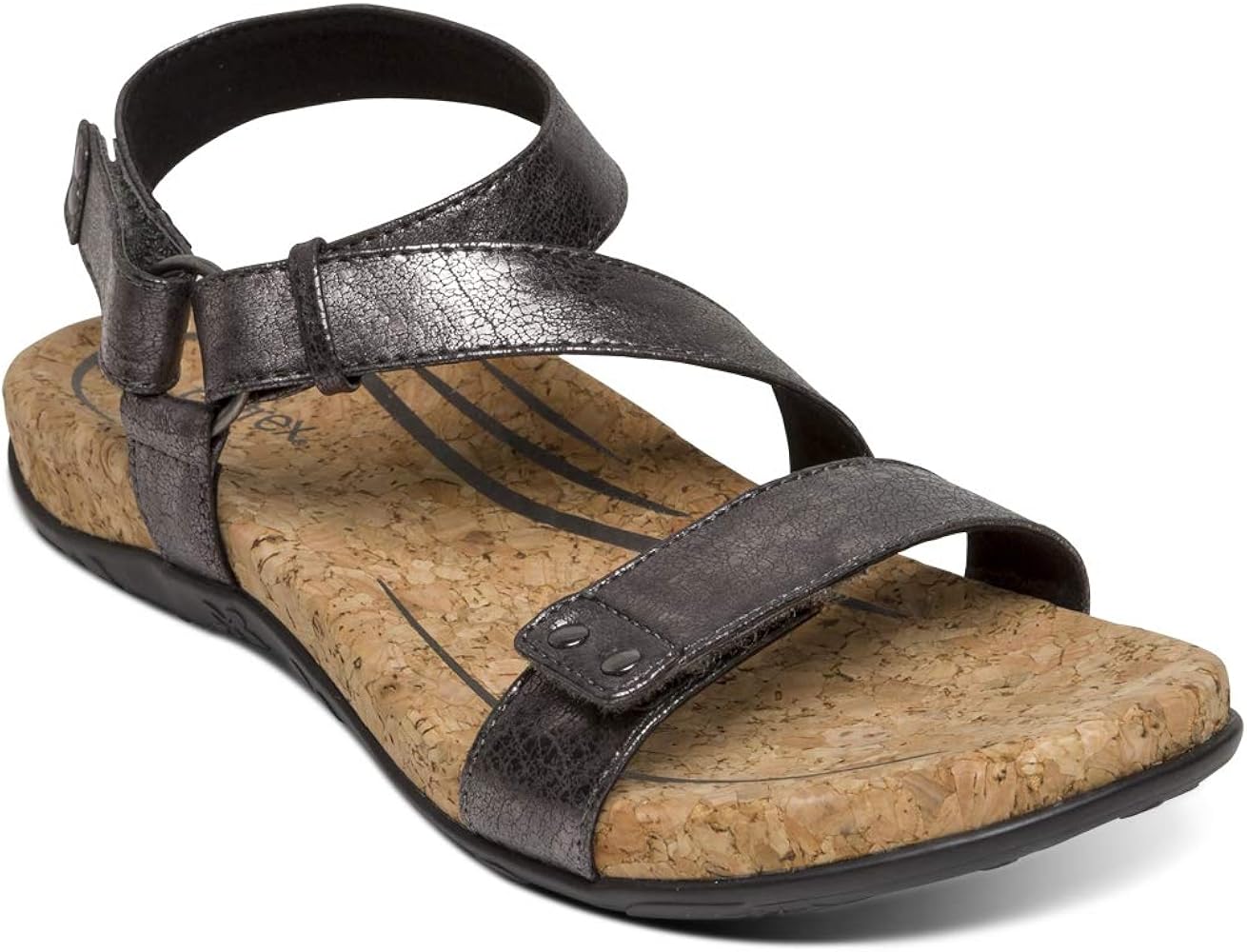 aetrex piper braided quarter strap