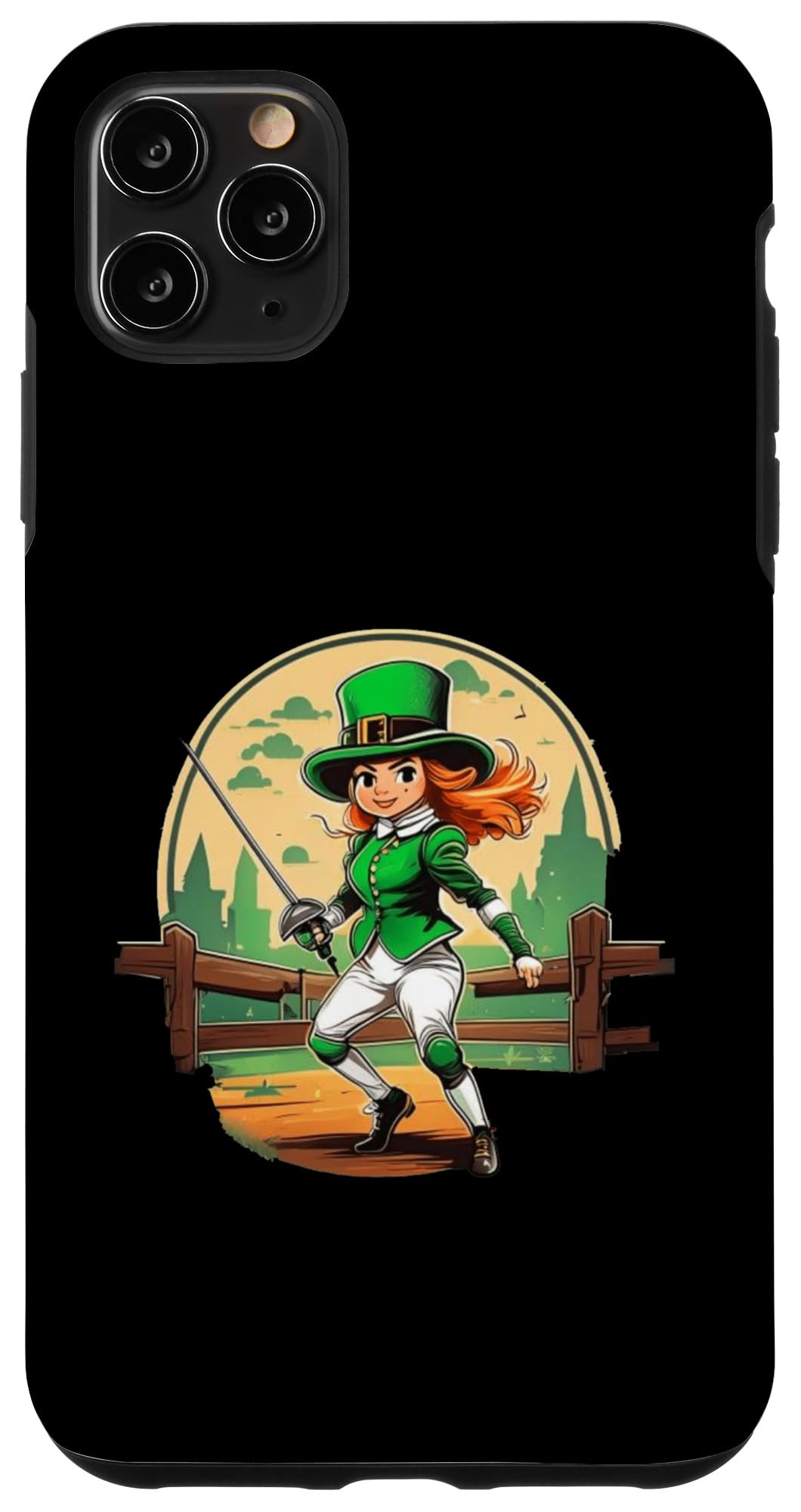 iPhone 11 Pro Max St. Patrick's Day Shamrock St Paddy's Day Fencing Case