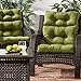 Greendale Home Fashions Outdoor High Back Chair Cushion (set of 2), Hunter