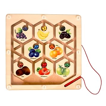 Brainsmith Fruit Maze -Brainsmith -Hand Eye Coordination - Fine Motor Skill - Concentration Building - Counting Skills - Brain Development - Birthday Gift - Child Safe Toys -