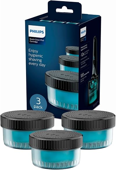 Philips Quick Clean Pod Replacement Cartridge 3-Pack CC13/50 for Electric Shaver