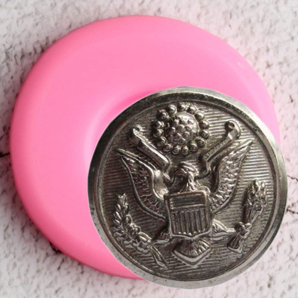 VIOYO 3D Crown Button Silicone Mold Cake Topper Fudge Cake Decoration Tool Candy Clay Chocolate Syrup Mold