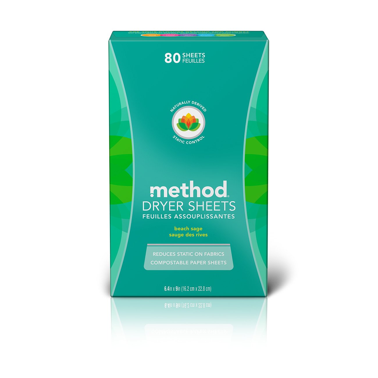Method Dryer Sheets, Beach Sage, 80 Sheets (6 Count) Randolph Chamber