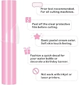 TECKWRAP 001 Permanent Vinyl Roll Sweet Pink 12 x 10ft Glossy Light Pink view 2