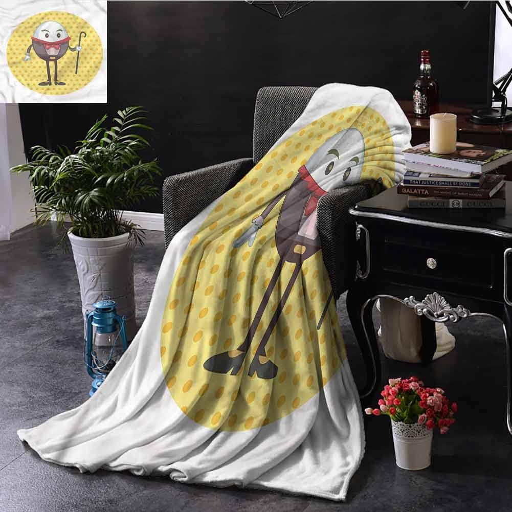 GAJIOE DIY Printing Blanket and Throw Blanket Alice in Wonderland Dorm Bed Nursery Crate Traveling Egg on Dots W54 xL84