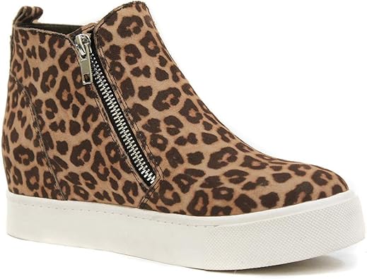 leopard wedge tennis shoes