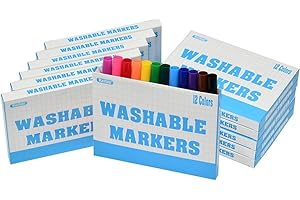 Rarlan Washable Markers Bulk, Markers for Kids, Classpack, 12 Colors,12 Boxes, 144 Count
