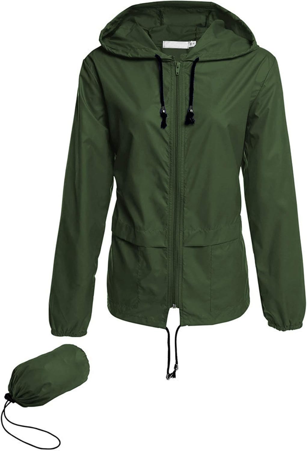 Avoogue Raincoat Women Lightweight Waterproof Rain Jackets Packable Outdoor Hooded Windbreaker: Clothing