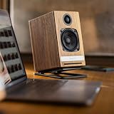 Audioengine DS1M Tilted Steel Desktop Speaker Stands Small PC Gaming Black Pair view 5