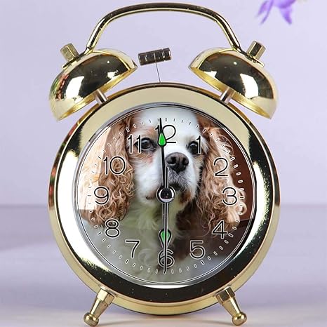 GIRLSIGHT - Reloj de Escritorio Redondo de Metal con decoración de