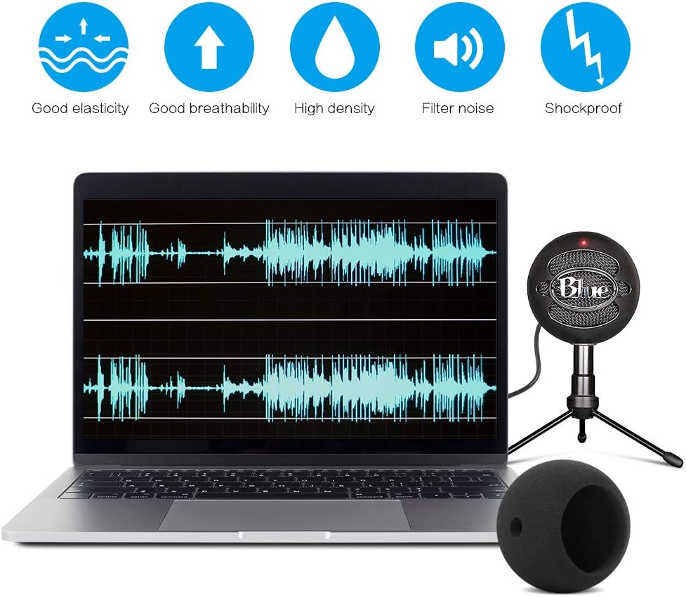 InnoGear Adjustable Mic Stand for Blue Snowball and Blue Snowball iCE Suspension Boom Scissor Arm Stand with Microphone Windscreen and Dual Layered Mic Pop Filter, Max Load 1.5 KG: Musical Instruments