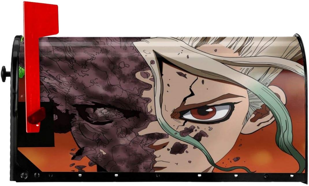 Amazon Com Hni80uyu7ce Anime Dr Stone Cute Mailbox Cover Magnetic Mail Packaging Envelope Letter Box Garden Yard Home Decoration Post Box Cover 21x 18inch Double Sided Printing Home Kitchen