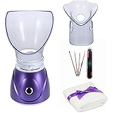 Hann Facial Steamer Professional Sinus Steam Inhaler Face Skin Moisturizer Facial Mask Sauna Spa Steamers with Aromatherapy Diffuser Humidifier Function (Purple)