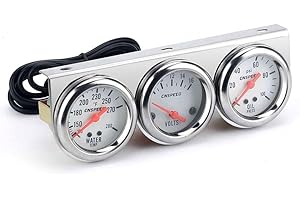 Carrfan 2'' Triple Gauge Kit Volt Gauge Water Temp Gauge Oil Pressure Gauge
