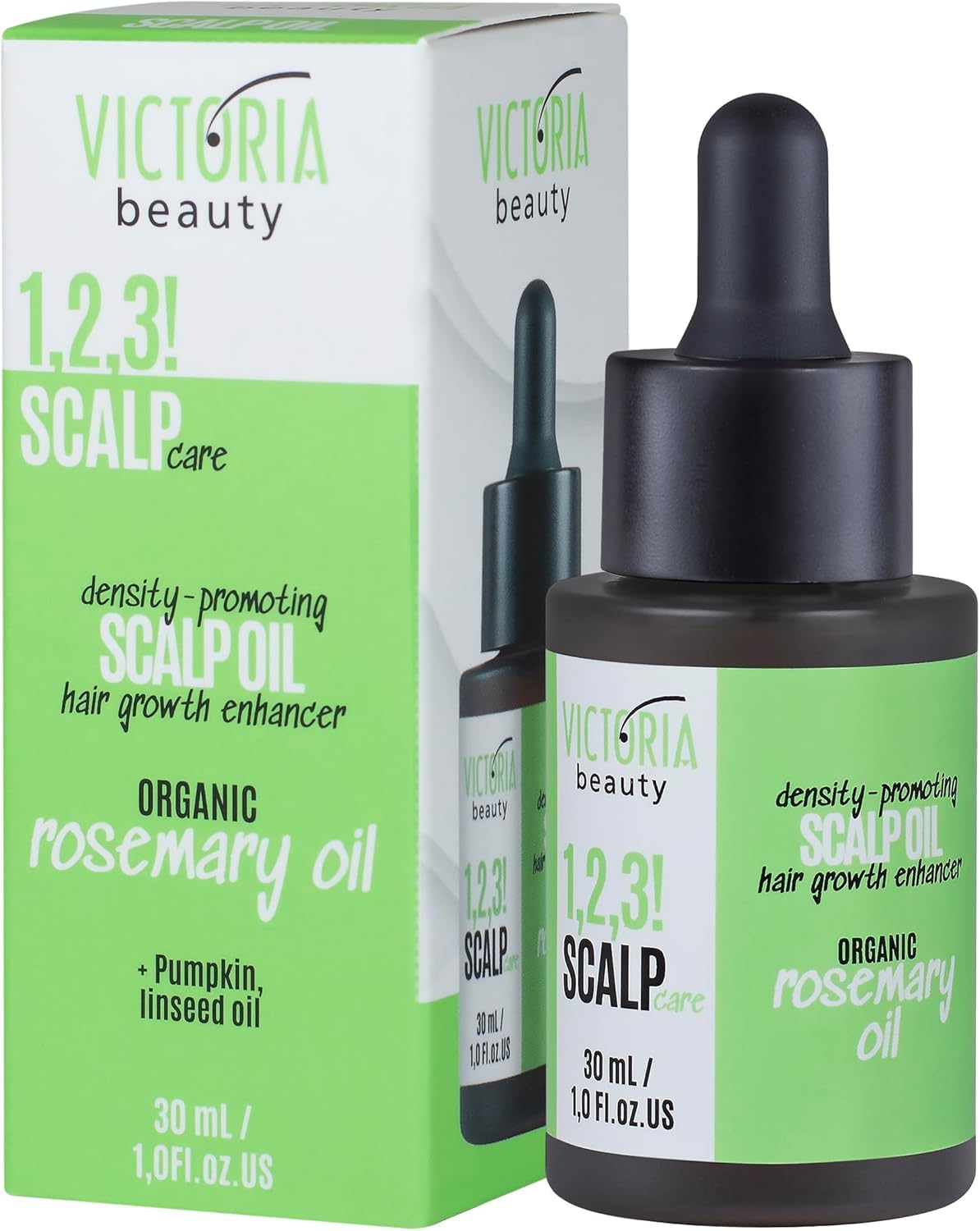 Victoria Beauty Organic Rosemary Oil Scalp Treatment, 30 ml, Density-Promoting Hair Growth Enhancer