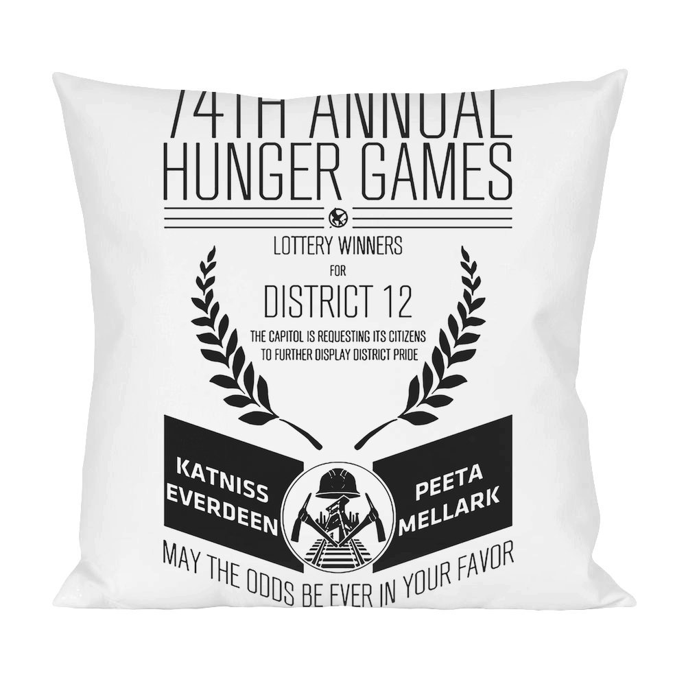 74th Annual Hunger Games Pillow Amazon Co Uk Kitchen Home