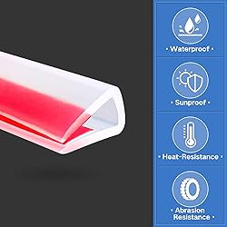 Clear Rubber Edge Trim, Self-Adhesive Clear Rubber