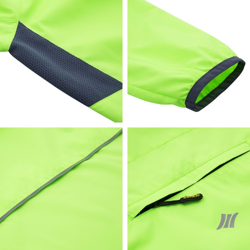 Santic Men's Windproof UV Protection Cycling Jacket Long Sleeve Wind Coat : Clothing