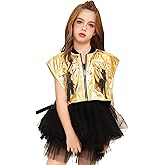 Perfashion Girls Vest Cropped Cargo Metallic Jacket Buckle Zip Up With Pockets Streetwear Outfit 4-13Y