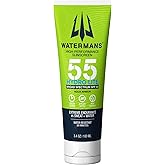 WATERMAN'S Hyrdo Lite SPF 55 Broad Spectrum Reef Safe Sunscreen for Face and Body, Fragrance-Free, Oxybenzone Free - 3.4oz