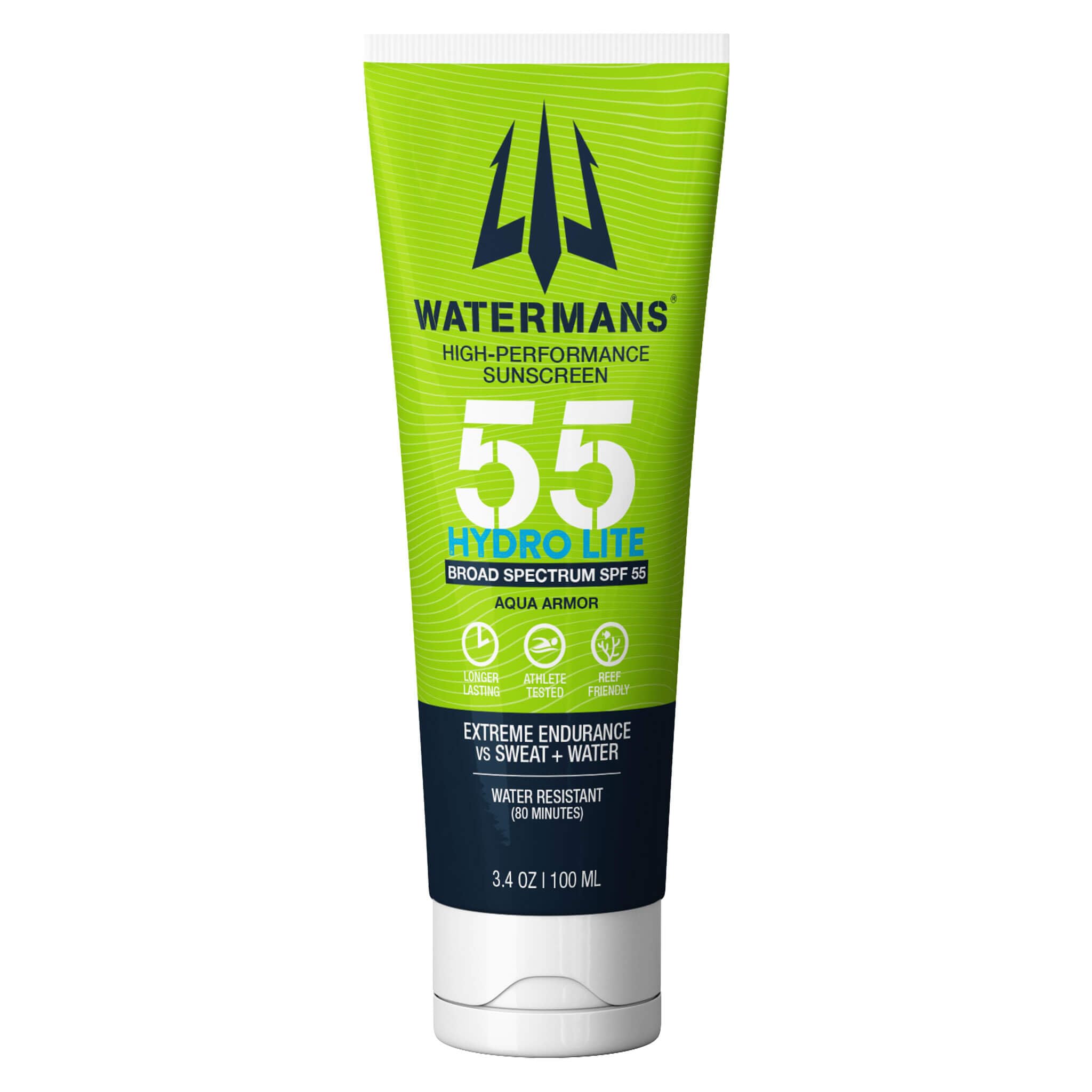 Photo 1 of WATERMAN'S Hyrdo Lite SPF 55 Broad Spectrum Reef Safe Sunscreen for Face and Body, Fragrance-Free, Oxybenzone Free - 3.4oz