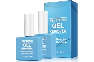NIFEISHI Gel Nail Polish Remover 2 Pack, Gel Polish Remover Soak-Off Gel Polish, Quickly & Easily Remove Gel Nail Polish in 3-5Mins, Don't Hurt Your Nails -15ml