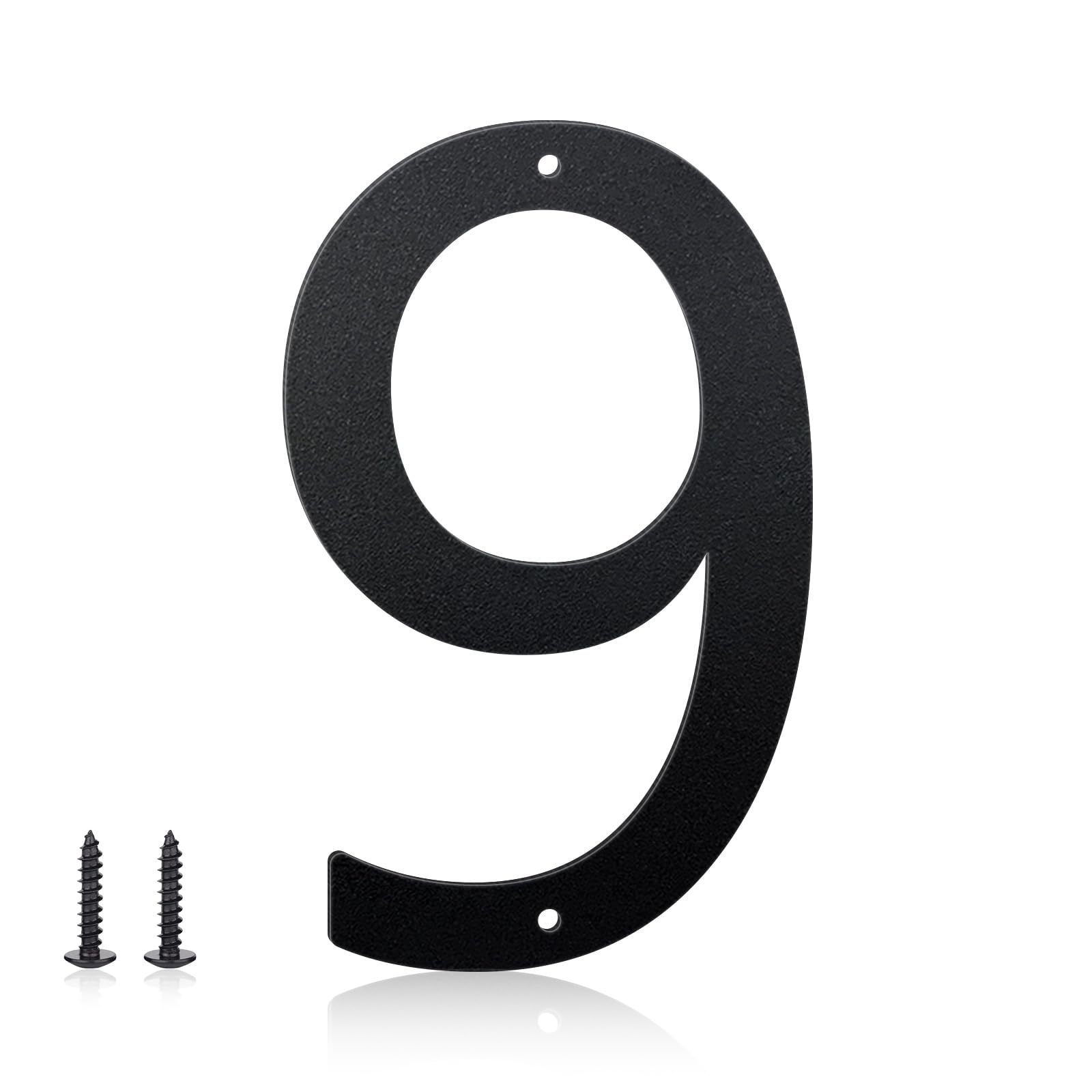 Photo 1 of 10 Inch House Numbers and Metal Letters for Outdoor Signs, House Numbers for Outside, Aluminum Address Letters and Numbers for Door, Mailbox, Garden, Perfect for Home or Office (Number 9)
