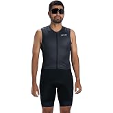Zoot Men's Core Tri Sleeveless Full-Zip Racesuit | Quick-Dry Sleeveless Triathlon Suit with Chamois &amp; Race Storage