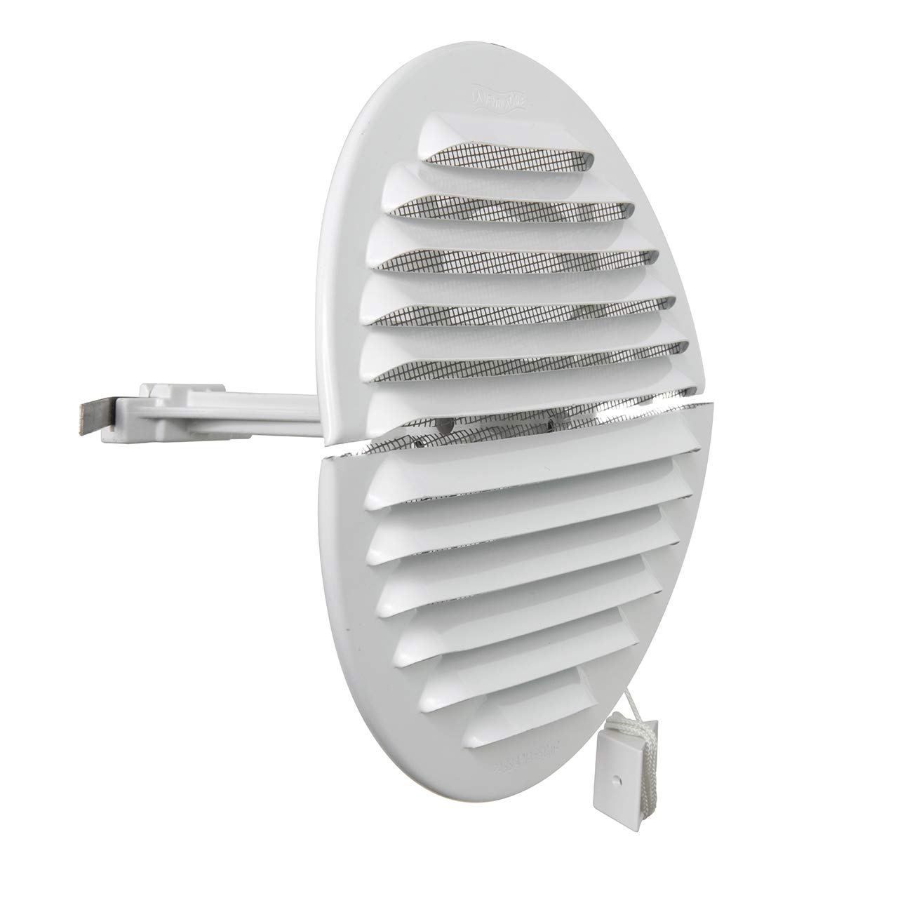 Ventilation GABDF125R Ventilation Grille Round Folding Aluminum Painted White with Insect net Diameter 150 mm