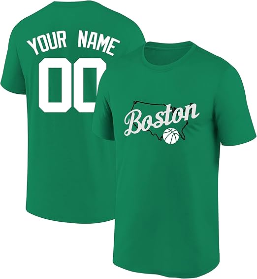 Custom Boston Basketball Shirts Round Neck Personalized