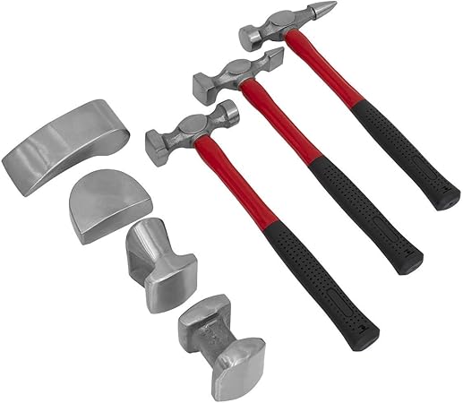 Sealey Cb707 Coffret Outil Kit De Marteau Et Tas Pour Carrossier Manche En Fibre De Verre 7 Pieces Amazon Fr Bricolage